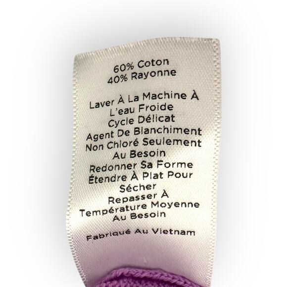 Talbots Women's Long Sleeve Curved Hem Button Down Cardigan M Purple Lavender - Picture 5 of 7